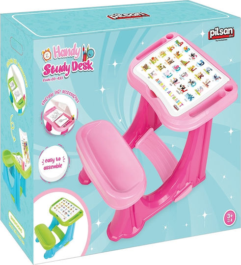 Handy Study Birou pentru Copii din Plastic Roz Pilsan