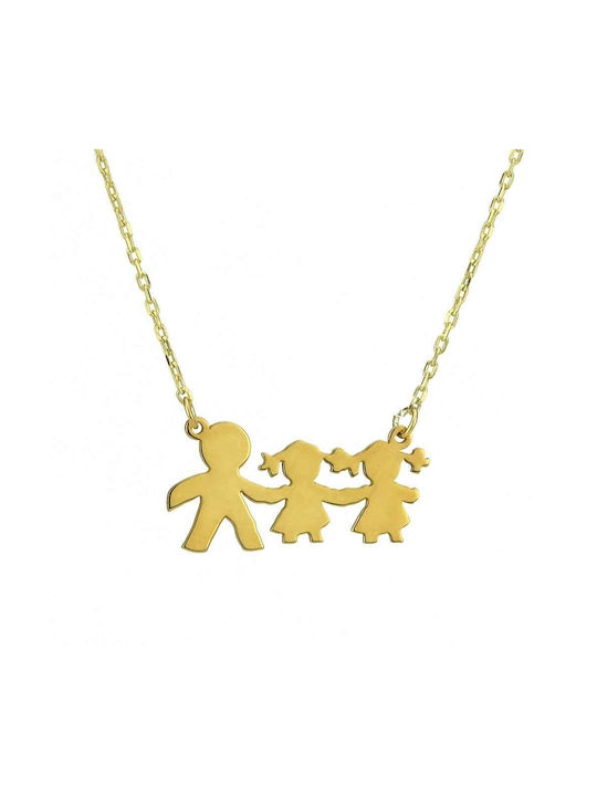 Goldsmith Necklace Family from Pink Gold Plated Silver