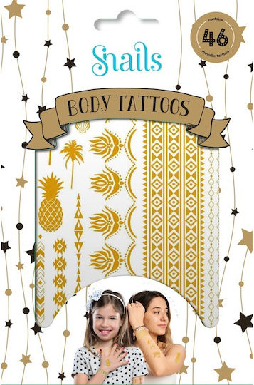 Snails Snails Body Metallic Kids Tattoos