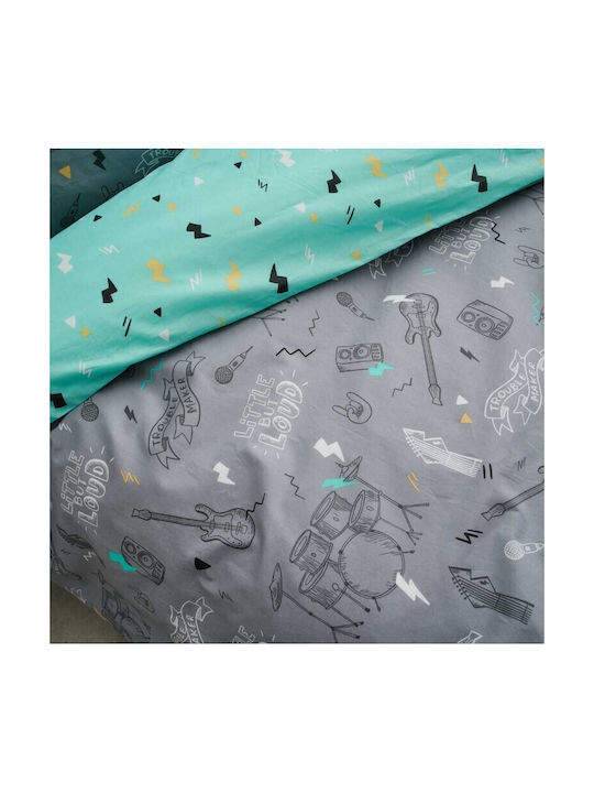 Vesta Home Kids Sheets Set Single Cotton Grey 170x260cm 3 Pieces