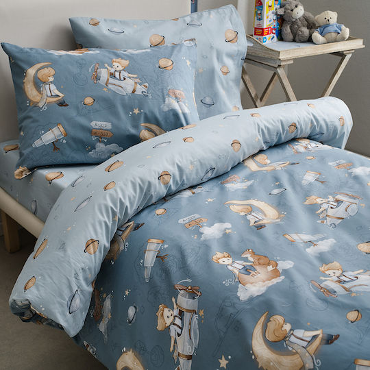 Vesta Home Single Set Travel Blue 170x260cm