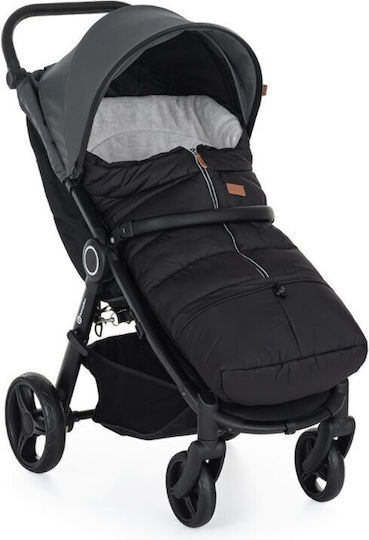 Petite & Mars Jibot Sac de picioare pentru cărucior Negru cu căptușeală Fleece 100x48εκ.