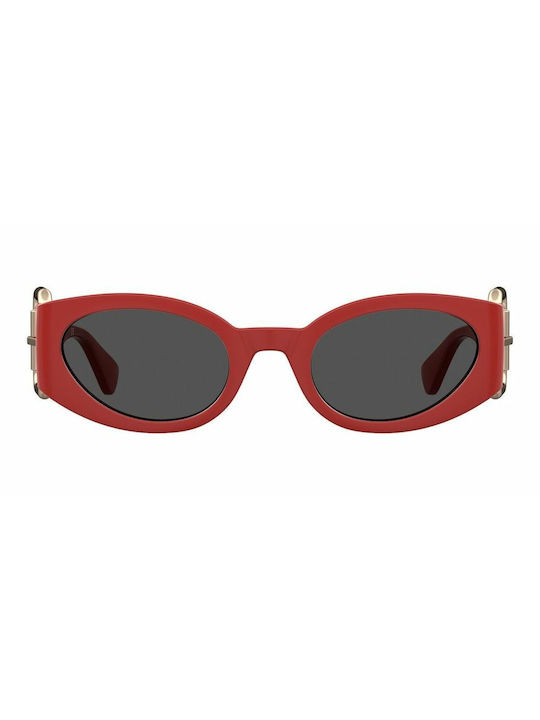 Moschino Sonnenbrillen mit Rot Rahmen und Gray Linse