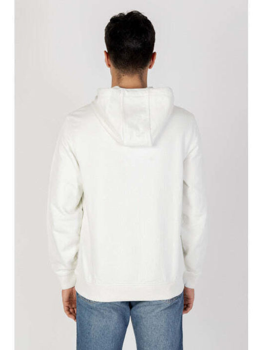 Hugo Boss Men's Sweatshirt with Hood and Pockets White