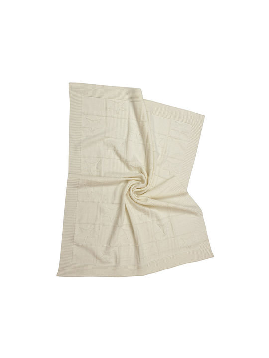 Anna Riska Baby Blanket Cot Dominic Cotton Beige 110x140cm