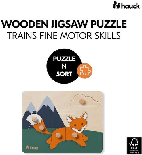 Ξύλινο Παιδικό Puzzle Σφηνώματα Hauck