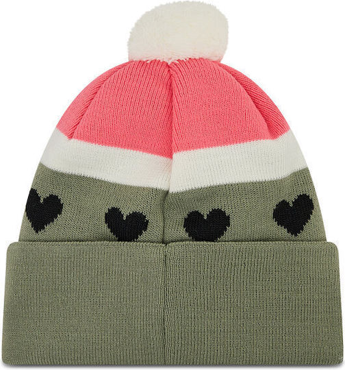 Pom Pom Beanie Frauen Beanie mit Rippstrick