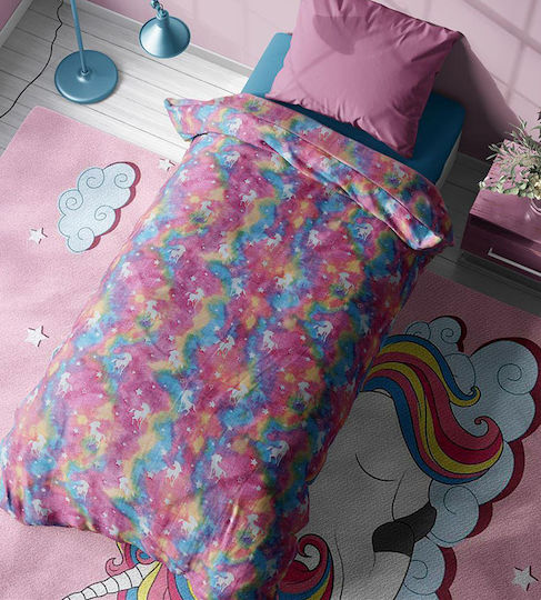 Dimcol Fleece Fluorescent Multicolour Kids Blanket 110x140cm