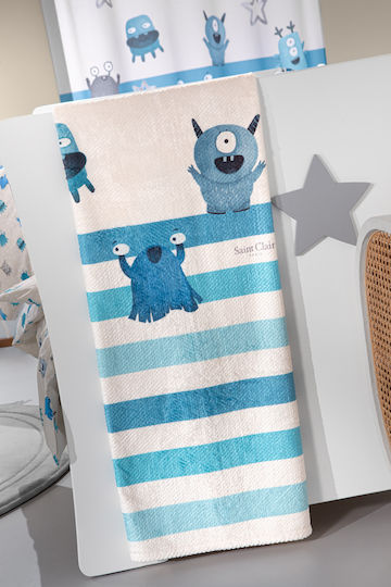 Saint Clair Blanket Fleece Monsters Blue 160x220cm