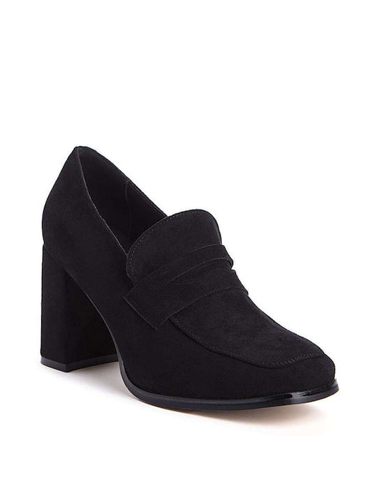 Keep Fred Suede Pointed Toe Black High Heels