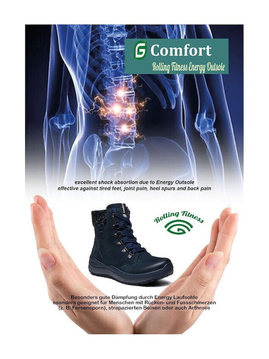 Leather Black Men's Boots Waterproof Anatomical