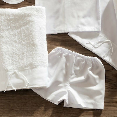 Παρίσης Baptism Towel Set Λευκό 4486_