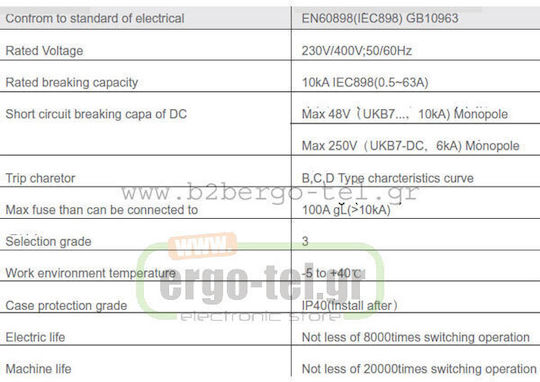 Kripal Automatic Circuit Breaker 63A Triple-pole AC 209-001100363
