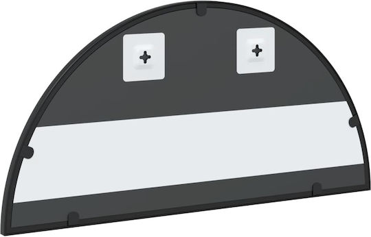 vidaXL Bogen Wandspiegel mit Schwarz Metallisch Rahmen 30x60cm 1Stück