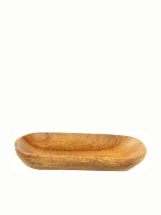 Kesper Rectangular Wooden Decorative Platter Brown 16x8cm