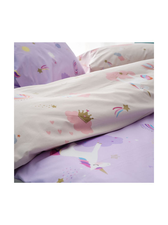 Charalambidis Textiles Kids Duvet Double Sided Single Lilac 160x240cm