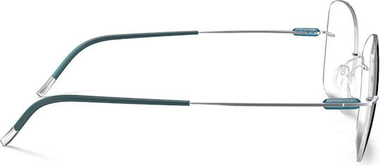 Silhouette Damen Metallisches Brillengestell aus Titan Silber SILH5561/LI 7110 55 16 140