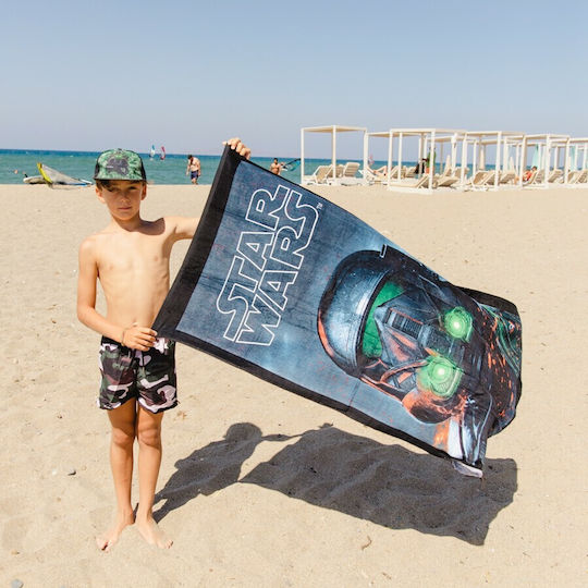 Aquablue Παιδική Πετσέτα Θαλάσσης Μπλε Star Wars 140x70εκ.