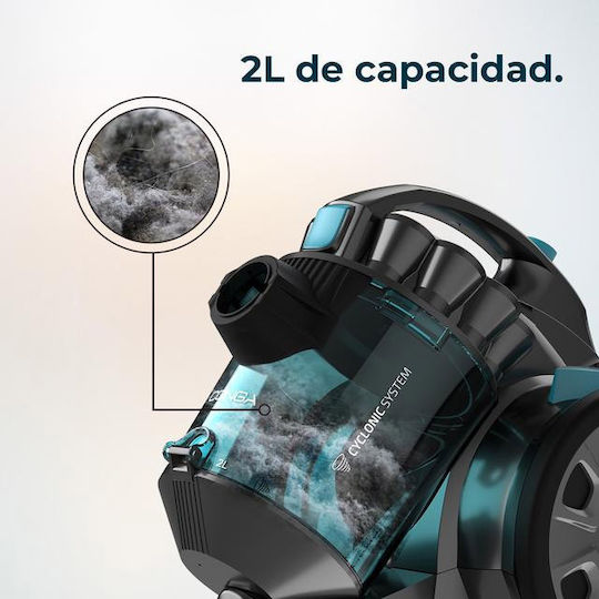 Cecotec 08600 Ηλεκτρική Σκούπα 800W με Κάδο 2lt Μαύρη