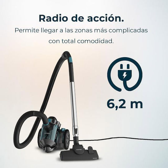 Cecotec 08600 Ηλεκτρική Σκούπα 800W με Κάδο 2lt Μαύρη