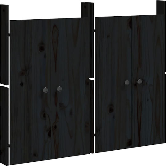 vidaXL Επιδαπέδια Ραφιέρα Μπάνιου Ξύλινη 50x9x82cm Μαύρη
