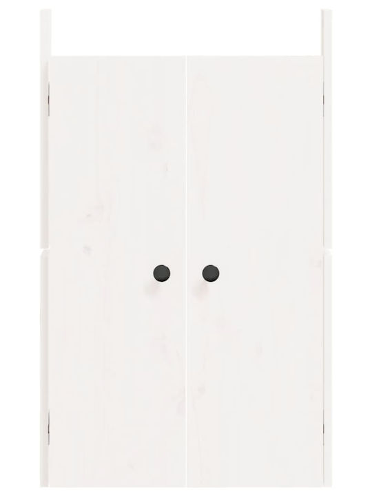 vidaXL Rafturi de baie Raft Baie Lemn 50x9x82cm Albă