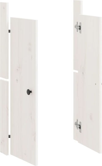 vidaXL Rafturi de baie Raft Baie Lemn 50x9x82cm Albă