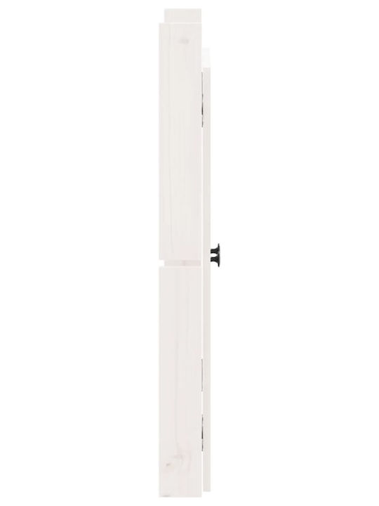 vidaXL Rafturi de baie Raft Baie Lemn 50x9x82cm Albă