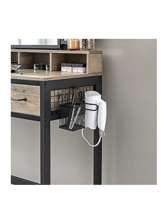 Wooden & Metallic Makeup Dressing Table Coffee with Mirror 90x40x141cm