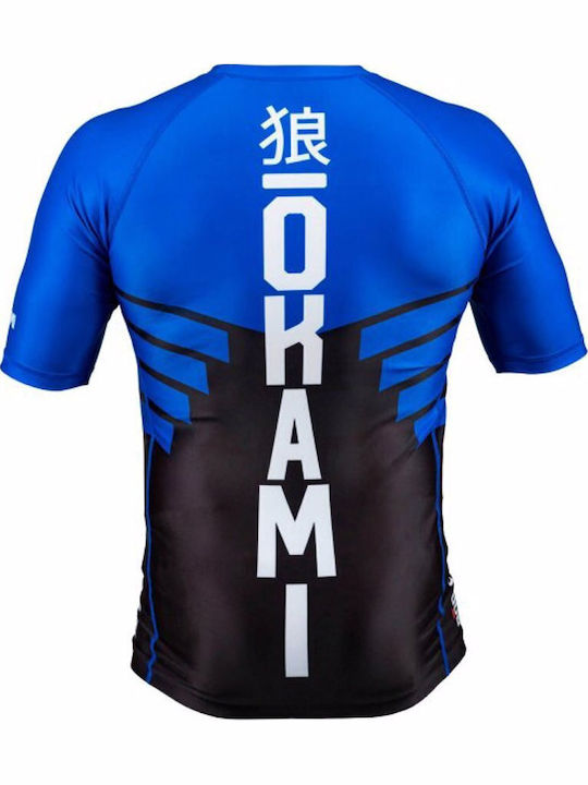 Okami Bărbați Cu mânecă scurtă Tricou ORS122 pentru Jiu-Jitsu Albastru