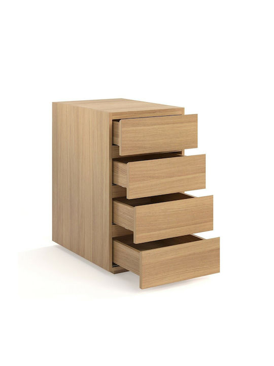 Working Office Storage MDF Drawer Brown L42xW61.5xH73.8cm