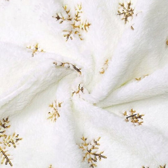 Christmas Tree Skirt Polyester White D120cm.