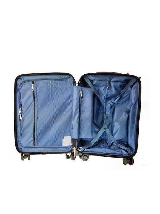 Stelxis Cabin Hard Purple Suitcase with 4 Wheels Height 55cm