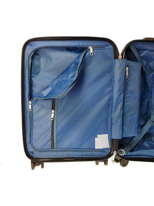 Stelxis Cabin Hard Purple Suitcase with 4 Wheels Height 55cm