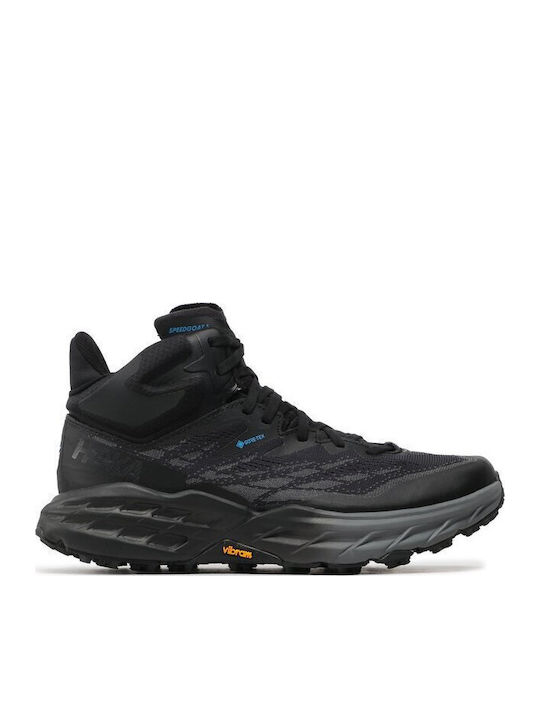 HOKA Speedgoat 5 Mid GTX Ανδρικά Ορειβατικά Μποτάκια Αδιάβροχα με Μεμβράνη Gore-Tex Μαύρα