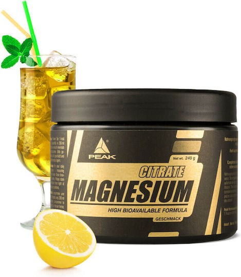 Peak Nutrition Magnesium Citrate 240gr Lemon