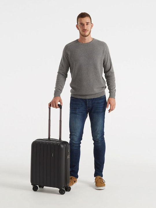 Movom Valiză De Călătorie De Cabină Tough Neagră Cu 4 Roți Înălțime 55 Cm