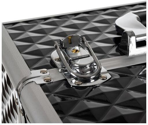 Soulima Metallic Cosmetic Case Black H42.5xW35xD24.5cm