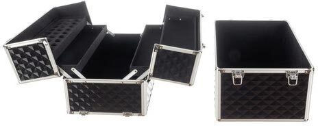 Soulima Metallic Cosmetic Case Black H42.5xW35xD24.5cm
