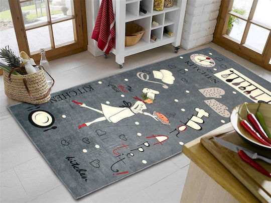 Dimcol Bon Appetit 257 Χαλάκι Κουζίνας Διάδρομος 67x150cm 33463057012 Γκρι