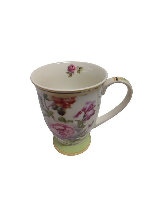 Karvounis Flowers Porcelain Cup Green 380ml