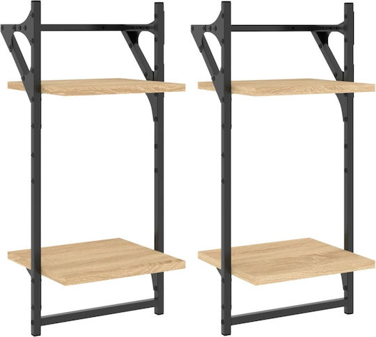 Regale Wand Sonoma Oak 2Stück 30x25x65cm
