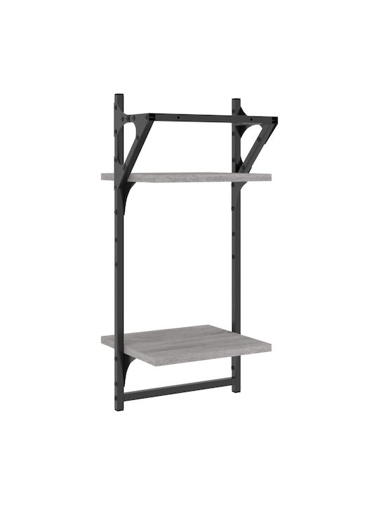 Grey Sonoma Wall Shelves 2 Pieces 30x25x65cm