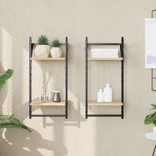 Regale Wand Sonoma Oak 2Stück 30x25x65cm
