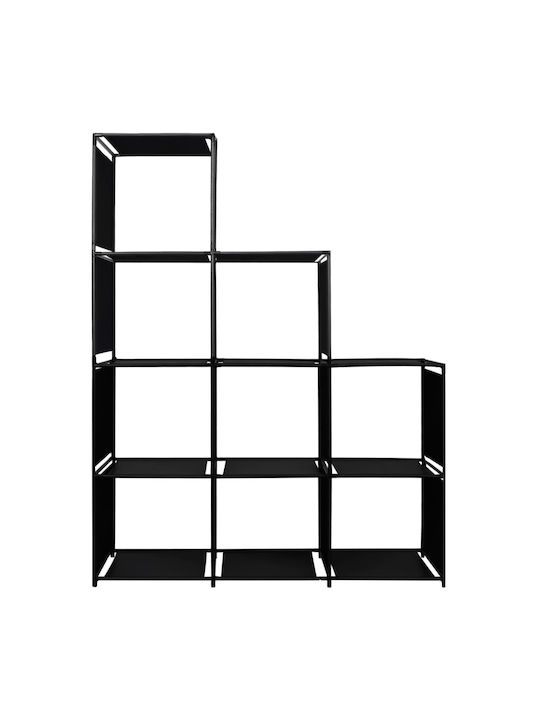 Bibliothek Schwarz 130x45x170cm