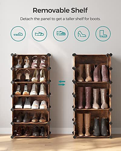 Plastik Schuhschrank 43x31x173cm