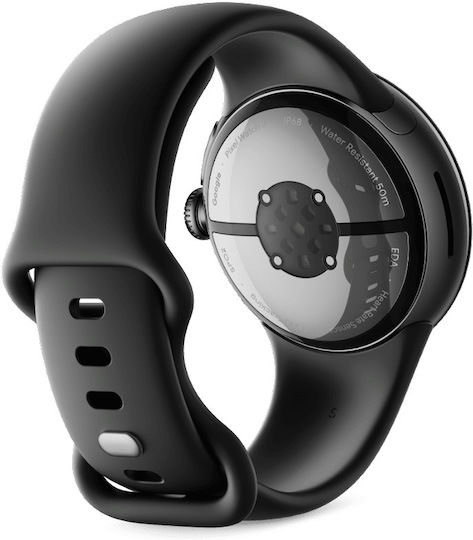 Google Pixel Watch 2 LTE Aluminium 41mm με eSIM και Παλμογράφο (Matte Black / Obsidian Active Band)