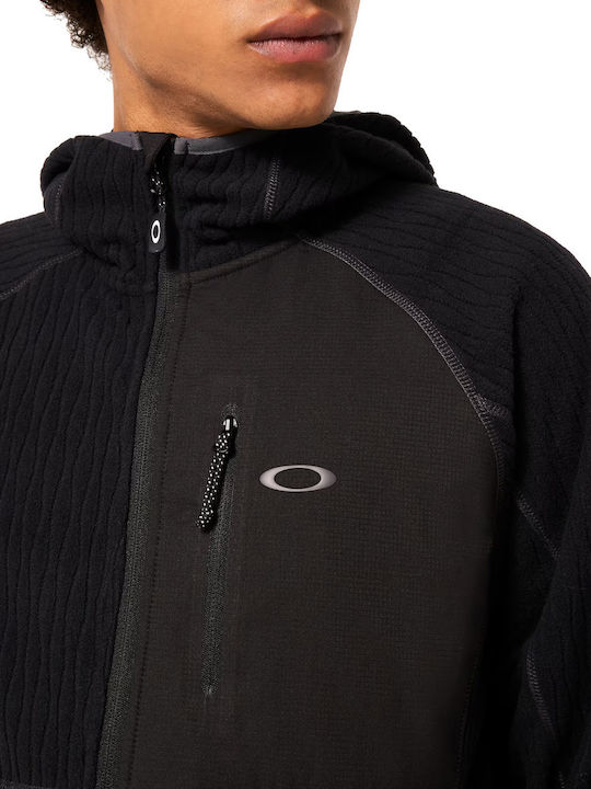 Vista Cardigan Bărbați Fleece Cu Glugă Negru