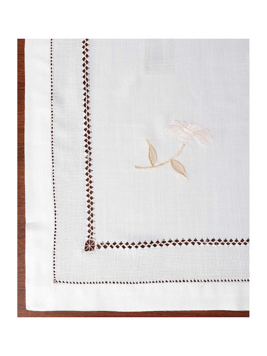 Silk Fashion Tablecloth Cut 0698 Ivory 140x180cm