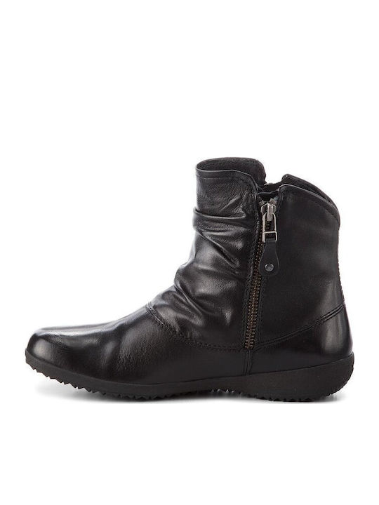 Leather Women's Ankle Boots Black